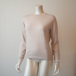 Classe Cream 100% Merino Wool Cream Sweater Natural Fiber - S